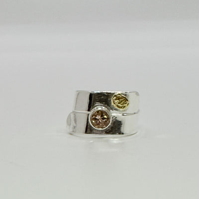 Overlap ring with Morganite