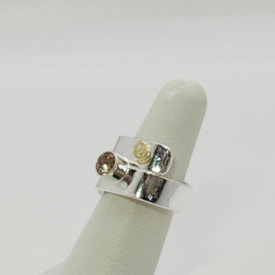 Overlap ring with Morganite