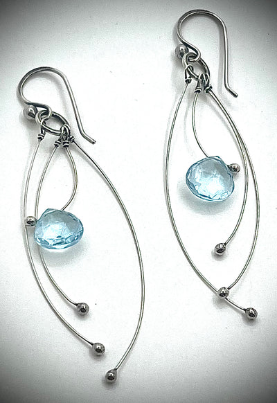 Tickle Earrings with Gemstones