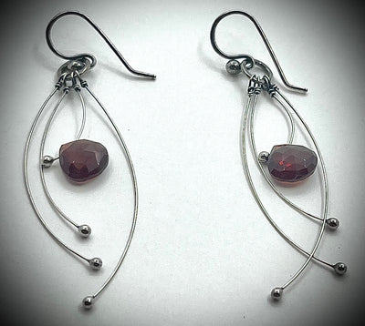 Tickle Earrings with Gemstones