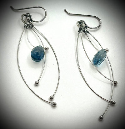 Tickle Earrings with Gemstones