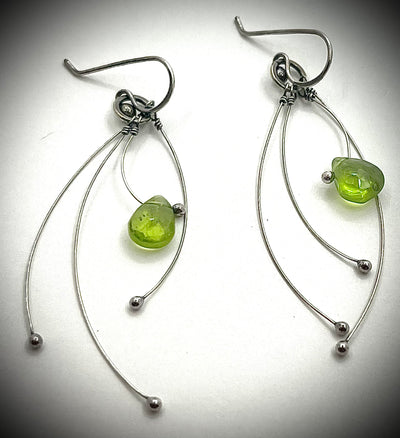 Tickle Earrings with Gemstones