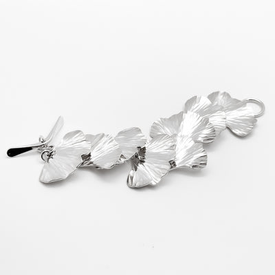 Sterling Ginkgo (#6) Bracelet