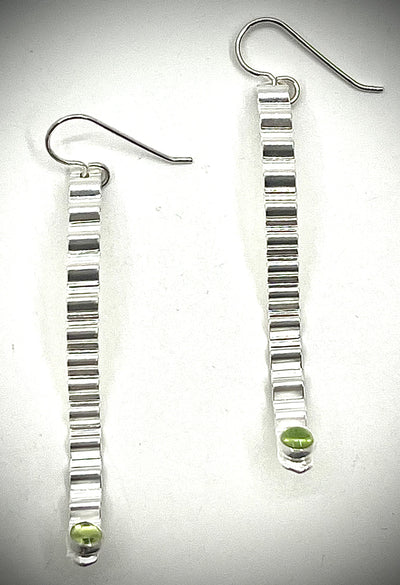 Long Corrugated Wave Earrings