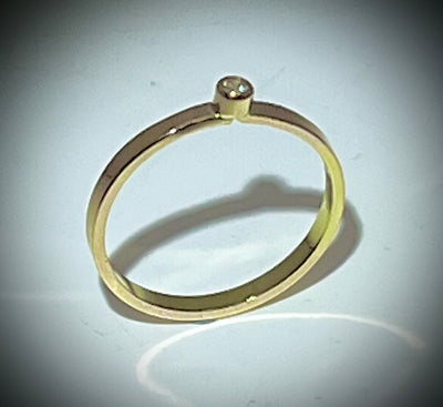14k Sweetheart Ring with Diamond