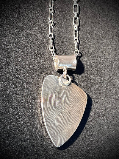 Off-centered Opalized Wood Necklace