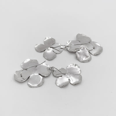 Double flower detachable earrings