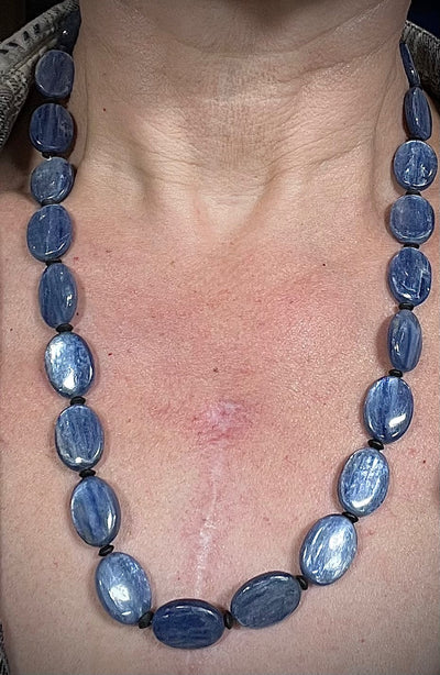 Oval Blue Kyanite Necklace