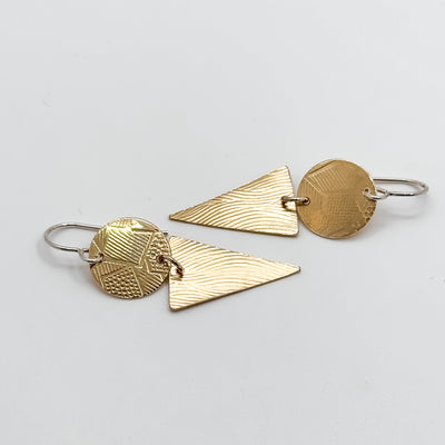 Disc Triangle earrings