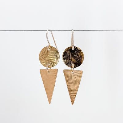 Disc Triangle earrings