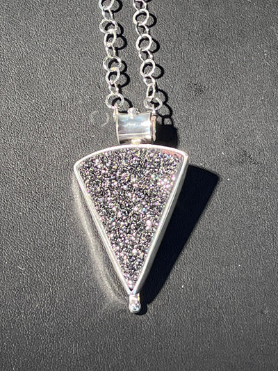 Black Druzy Necklace