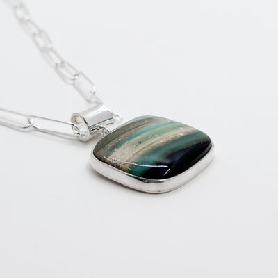 Opalized wood necklace