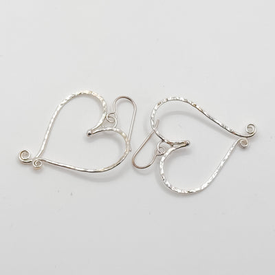 Small Curly Heart Earrings