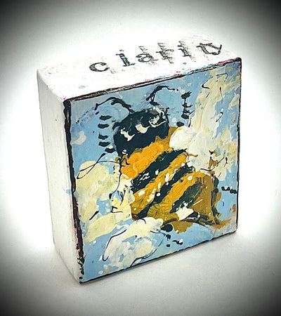 Bumble Bee Painted Block