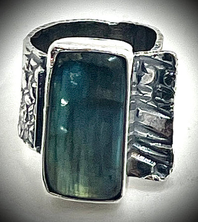 Textured Labradorite Ring