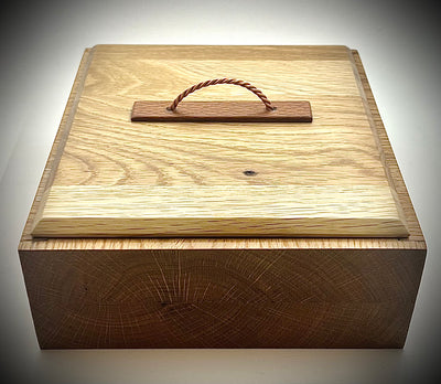 White Oak Box with Twisted Copper Handle