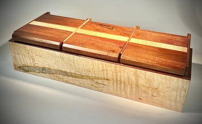3 Compartment Wood Box
