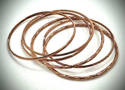 Bronze Hammered Bangles