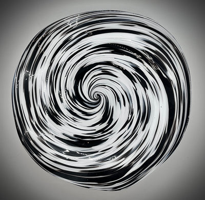 Black and White Glass Dish