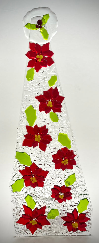12" Fused Glass Christmas Tree Candle Holders