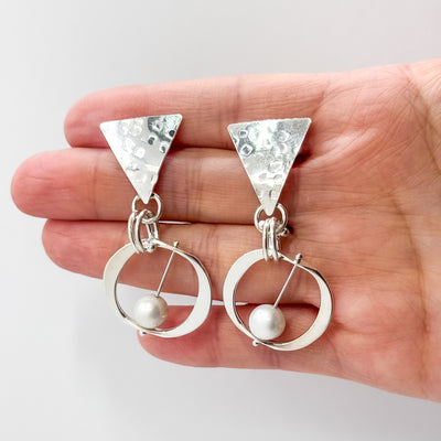 Original Naught Earrings with white pearl
