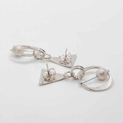 Original Naught Earrings with white pearl
