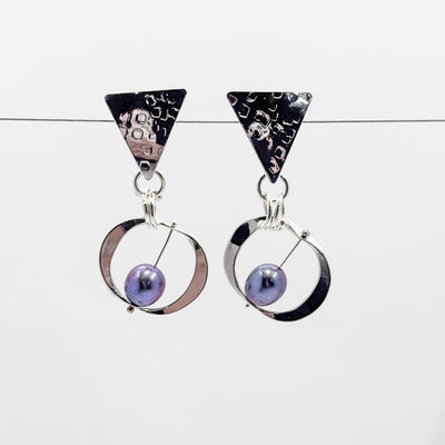 Original Naught Earrings with peacock pearl