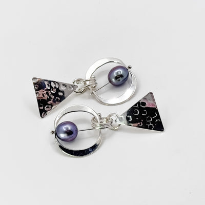 Original Naught Earrings with peacock pearl