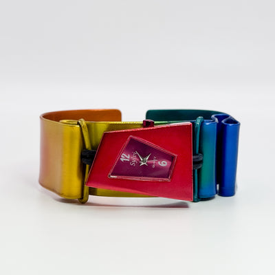 Watch on adjustable cuff