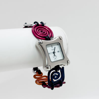 WT1 Square watch face on aluminum band