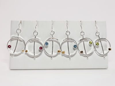 Saturn overlap earrings