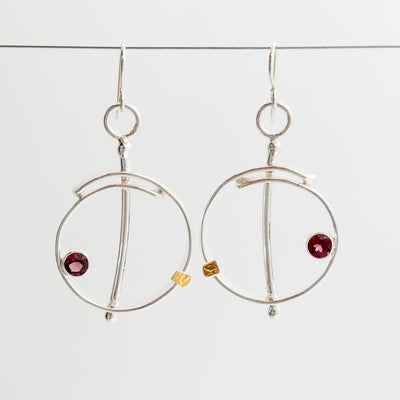 Saturn overlap earrings
