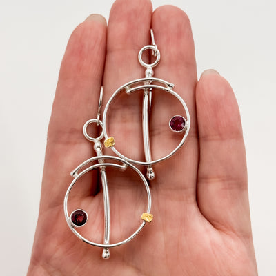 Saturn overlap earrings