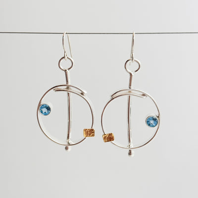 Saturn overlap earrings