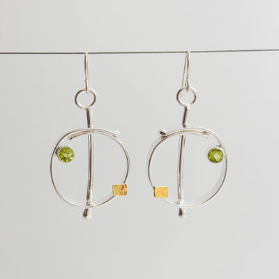 Saturn overlap earrings