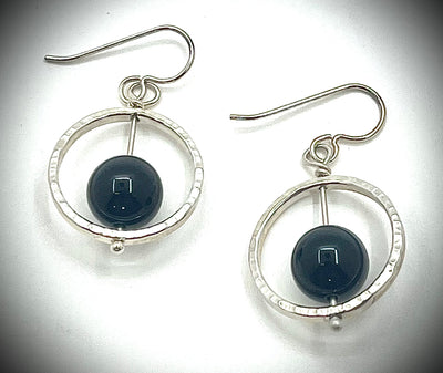 Sterling Not Naught Round Gemstone Earrings