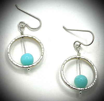 Sterling Not Naught Round Gemstone Earrings