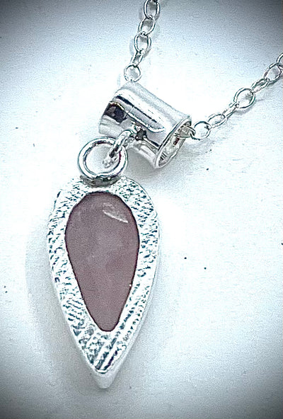 Natural Surface Rose Quartz Necklace