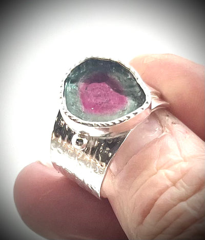 Watermelon Tourmaline Ring