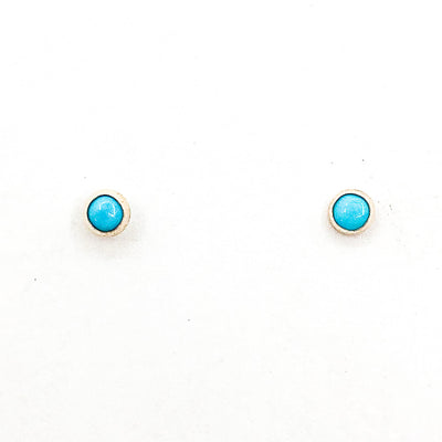 4mm Turquoise Studs by Judie Raiford