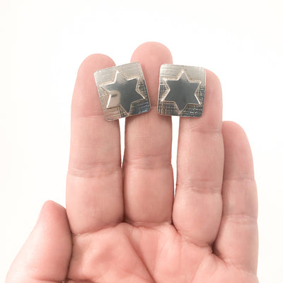 Sterling Star of David Cuff Links