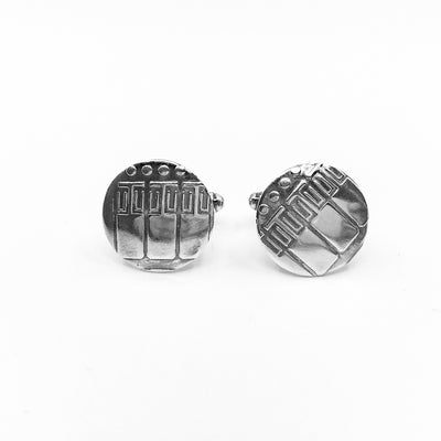 Sterling Computer Paper Cuff Links