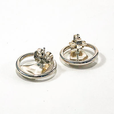 back view of Round Lawa Earrings by Judie Raiford