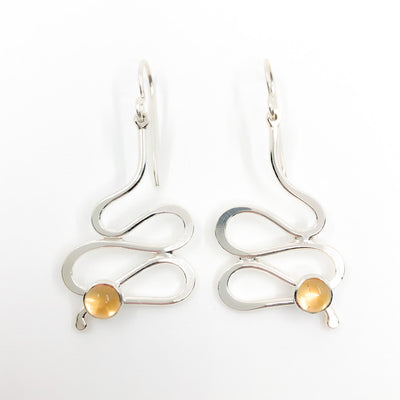 Sterling Touch of Romance Earrings with Citrine by Judie Raiford