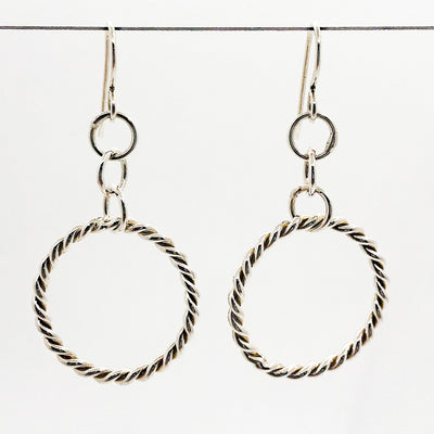 Small Circle Double Twist Hoop Earrings