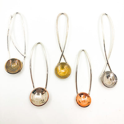 Individual Sterling Salt Spoon with Coin