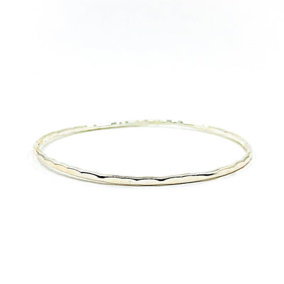 Sterling Ball Pein Bangle by Judie Raiford