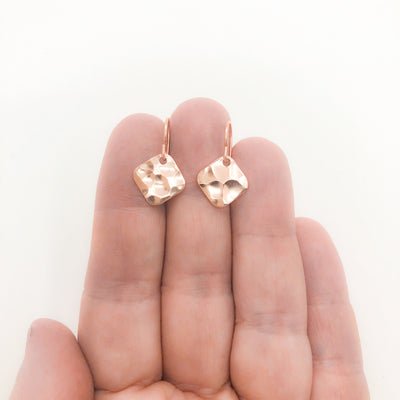 Rose Gold BP Square on Angle Earrings