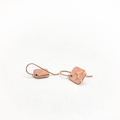 Rose Gold BP Square on Angle Earrings