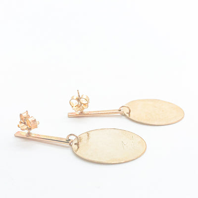 back side view of 14k Gold Filled Skipper Dot Earrings by Judie Raiford